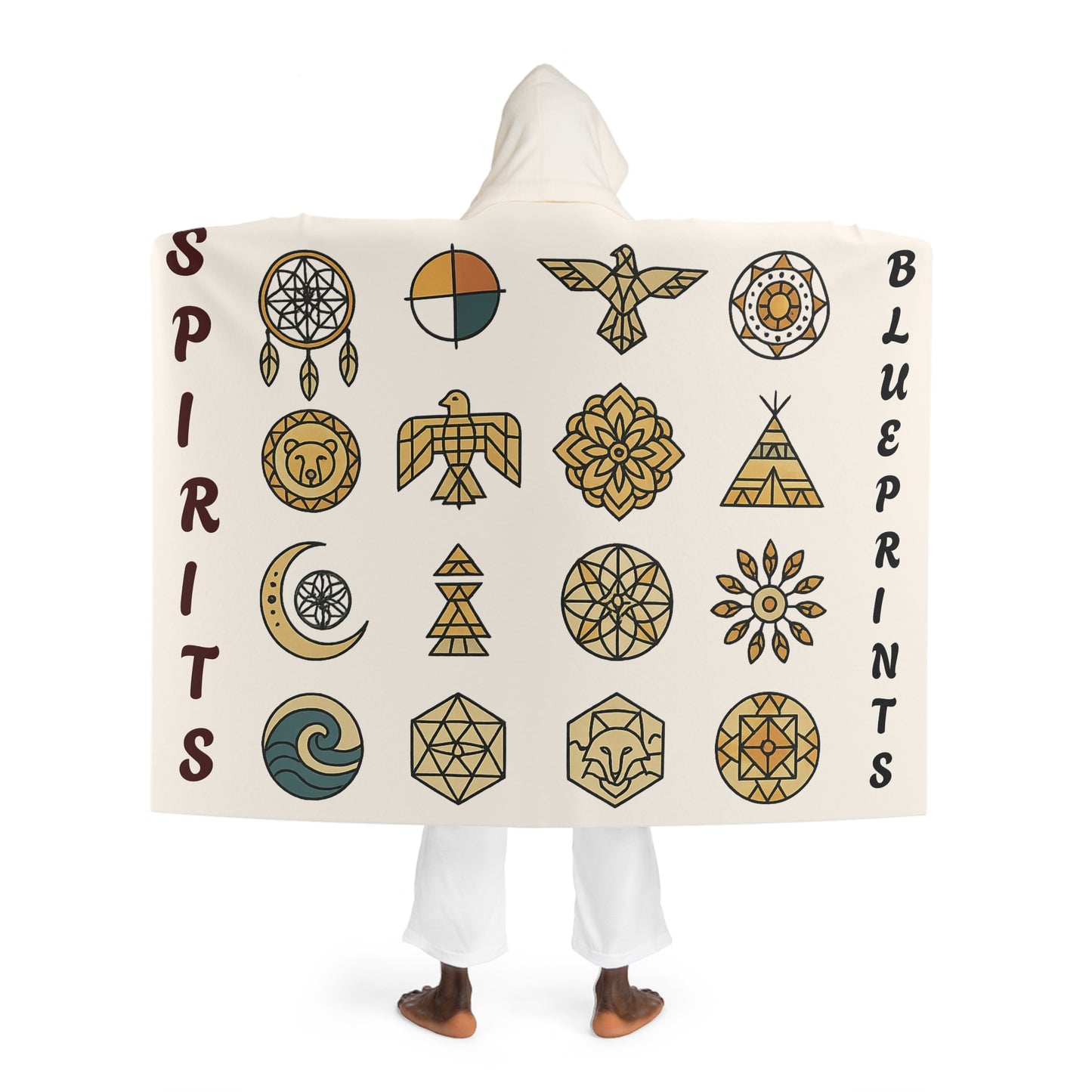 Hooded Sherpa Fleece Blanket