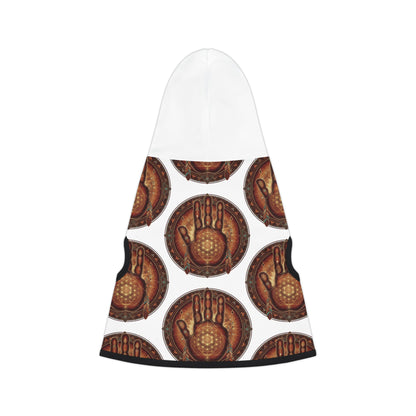 Geometric Native Art Pet Hoodie, Sacred Geometry Dog Sweater, Tribal Aztec Animal Pullover, Boho Puppy Jumper, Ethno Canine Sweatshirt