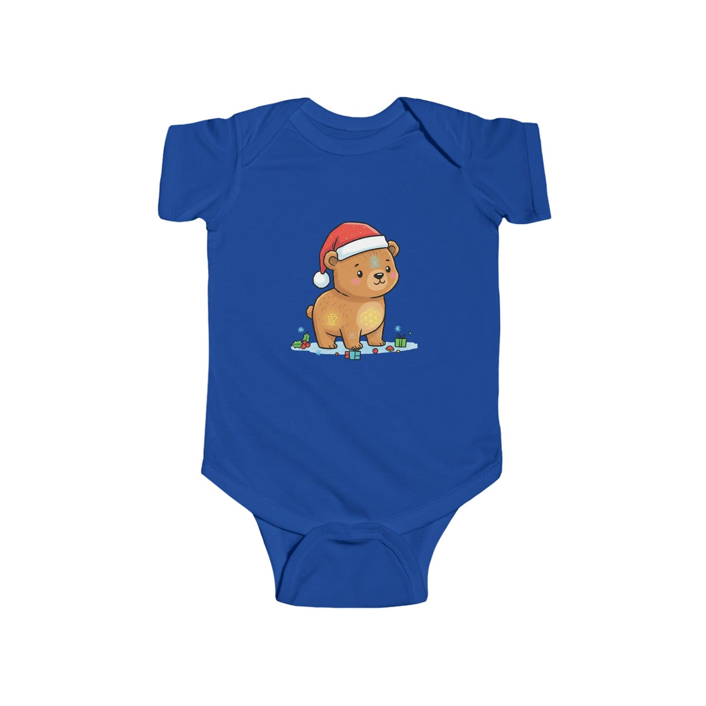 Adorable Christmas Bear Bodysuit, Cute Baby Outfit, Holiday Gift, Infant Christmas Apparel, Santa Bear Baby Onesie