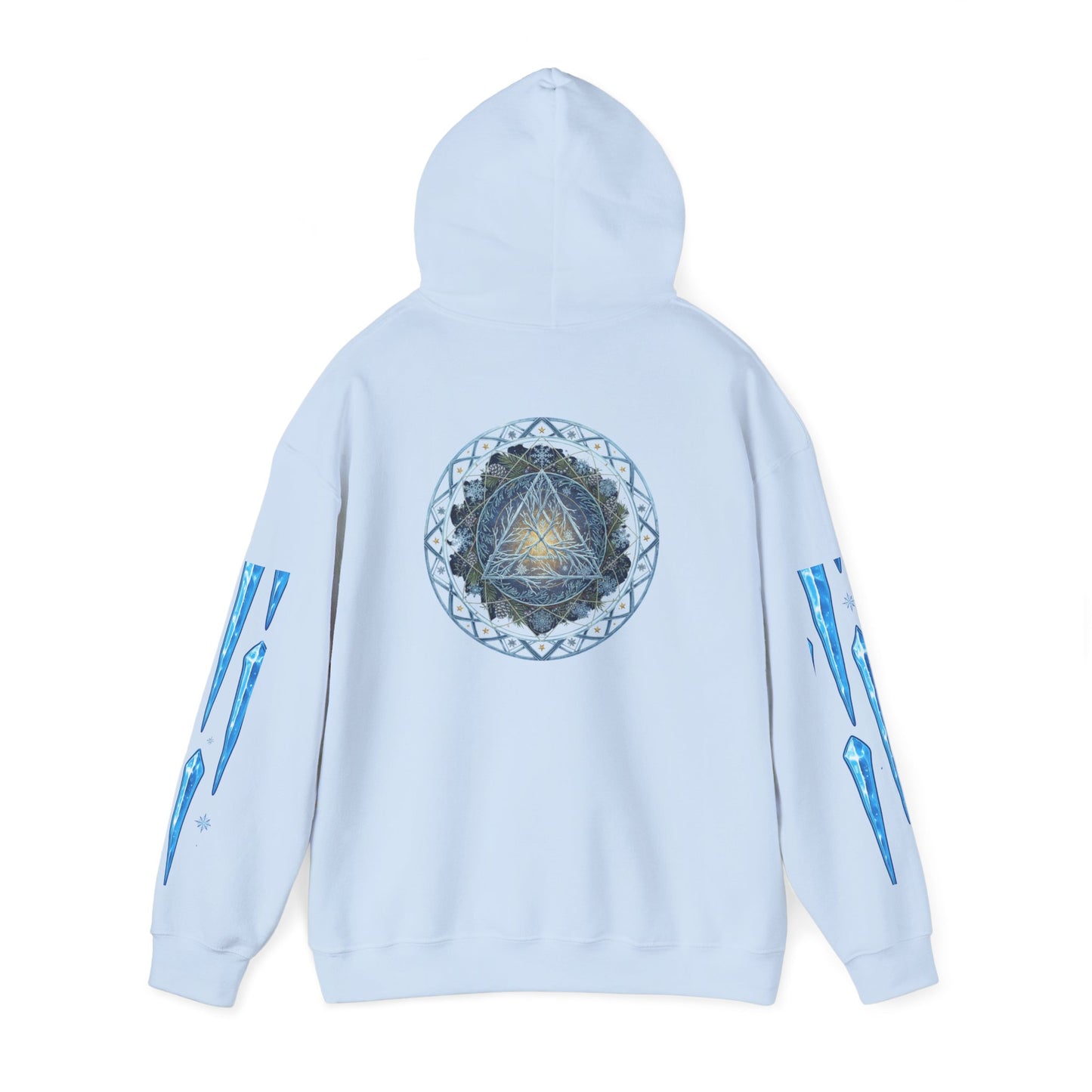 Cosmic Flow Geometric Pullover,  Sacred Geometry, Heavy Blend Hooded Sweatshirt, Christmas, Winter, Gift idea