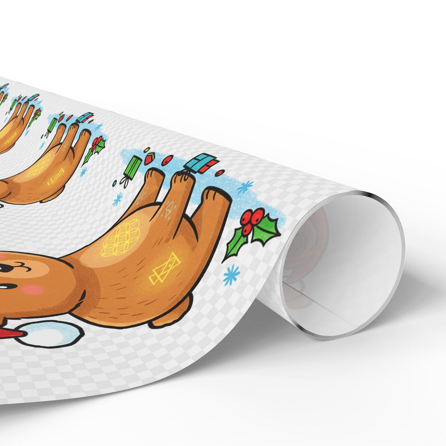 Whimsical Holiday Wrapping Papers for Gifts, Festive Gift Wrap, Cute Christmas Wrap, Reusable Gift Wrap, Custom Holiday Designs