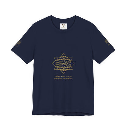Spiritual Symbol Unisex Tee - Sacred Geometry Align with Your Inner Peace, Yoga Shirt, Meditation Top, Gift for Wellness Enthusiasts