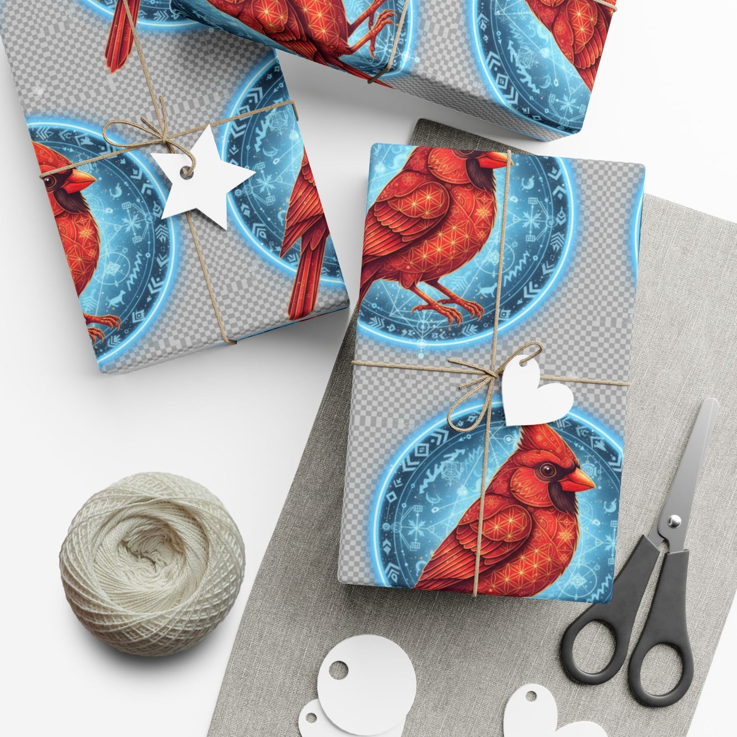 Festive Cardinal Gift Wrap Papers, Holiday Wrapping Paper, Christmas Gift Wrap, Nature-Themed Gift Wrapping, Eco-Friendly Gift Decorations