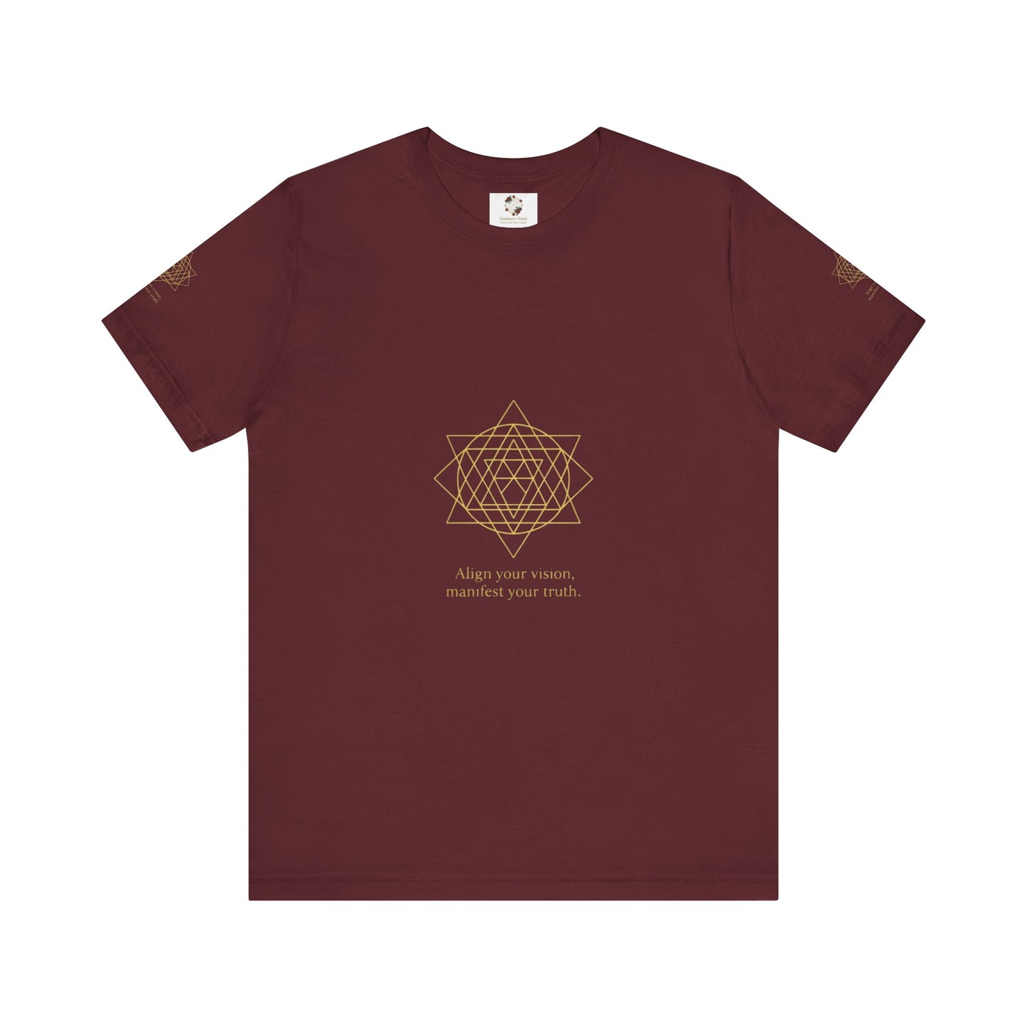 Spiritual Symbol Unisex Tee - Sacred Geometry Align with Your Inner Peace, Yoga Shirt, Meditation Top, Gift for Wellness Enthusiasts
