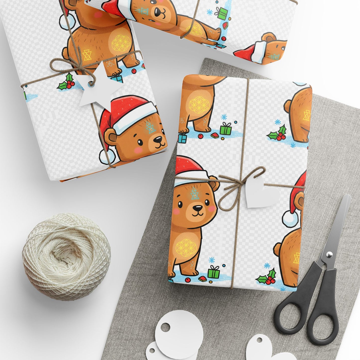 Whimsical Holiday Wrapping Papers for Gifts, Festive Gift Wrap, Cute Christmas Wrap, Reusable Gift Wrap, Custom Holiday Designs