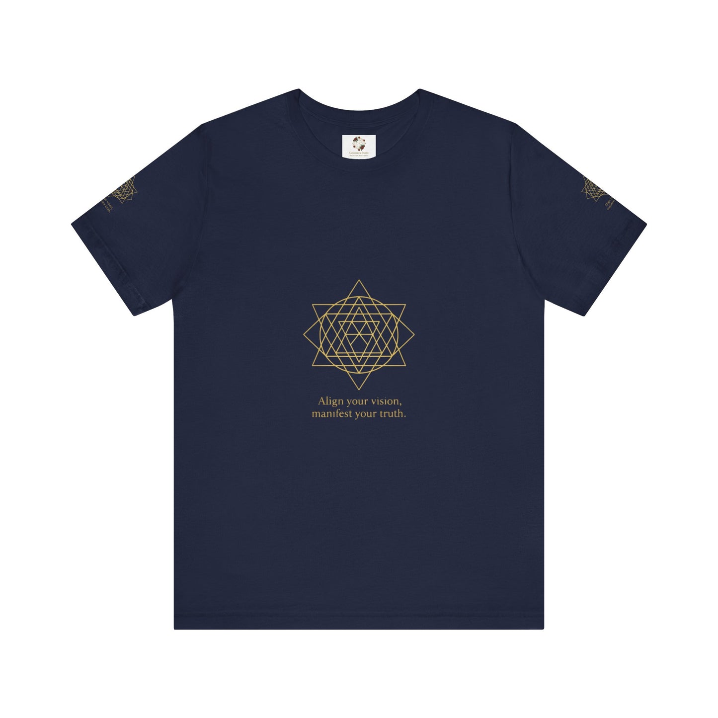 Spiritual Symbol Unisex Tee - Sacred Geometry Align with Your Inner Peace, Yoga Shirt, Meditation Top, Gift for Wellness Enthusiasts