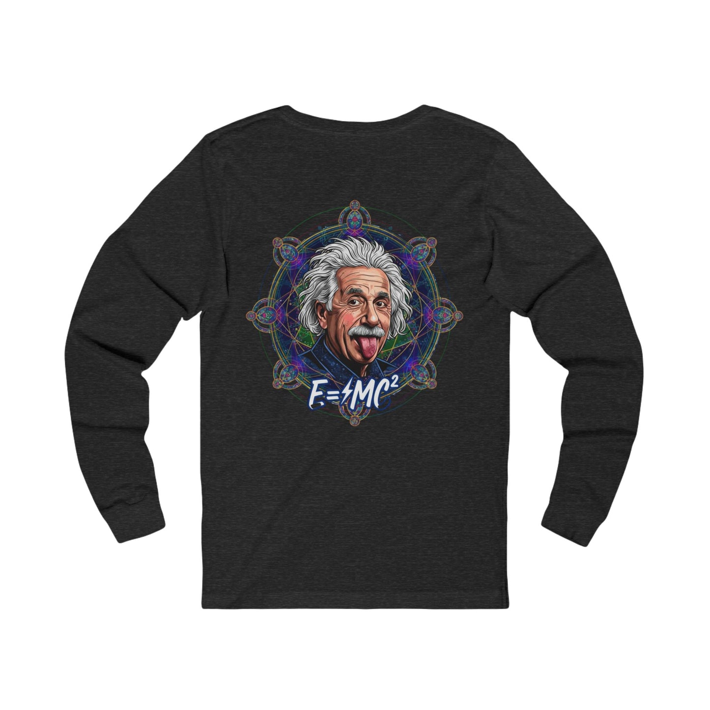 Mind Over Matter Einstein and the Flower of Life, Sacred Relativity: Geometry Tee, Einstein sketch Long Sleeve Tee,  Science physics shirt