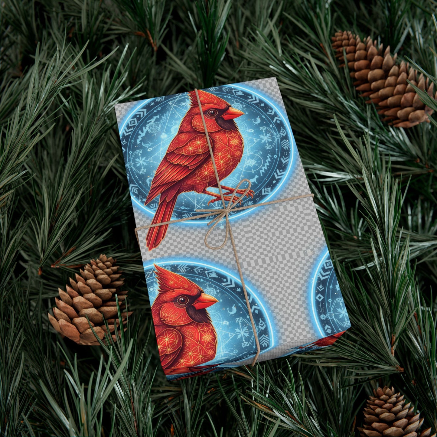 Festive Cardinal Gift Wrap Papers, Holiday Wrapping Paper, Christmas Gift Wrap, Nature-Themed Gift Wrapping, Eco-Friendly Gift Decorations