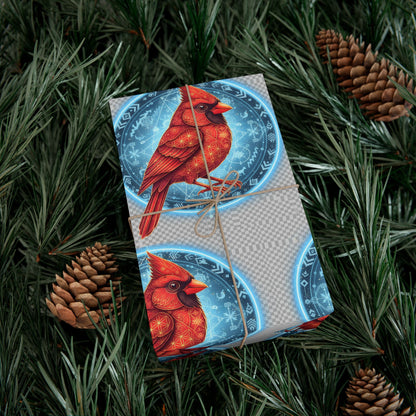 Festive Cardinal Gift Wrap Papers, Holiday Wrapping Paper, Christmas Gift Wrap, Nature-Themed Gift Wrapping, Eco-Friendly Gift Decorations