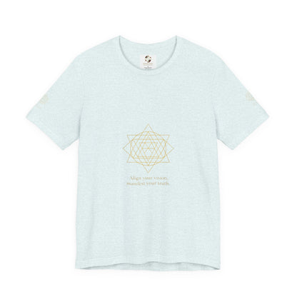 Spiritual Symbol Unisex Tee - Sacred Geometry Align with Your Inner Peace, Yoga Shirt, Meditation Top, Gift for Wellness Enthusiasts