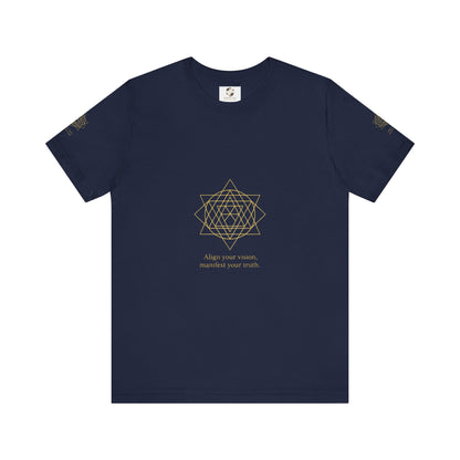 Spiritual Symbol Unisex Tee - Sacred Geometry Align with Your Inner Peace, Yoga Shirt, Meditation Top, Gift for Wellness Enthusiasts