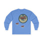 Amelia Earhart Portrait Long Sleeve Tee | Vintage Biplane Aviation Badge