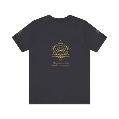 Spiritual Symbol Unisex Tee - Sacred Geometry Align with Your Inner Peace, Yoga Shirt, Meditation Top, Gift for Wellness Enthusiasts