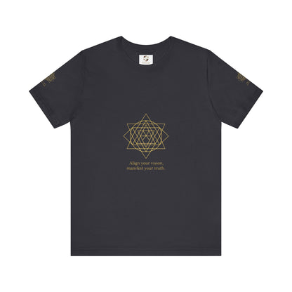 Spiritual Symbol Unisex Tee - Sacred Geometry Align with Your Inner Peace, Yoga Shirt, Meditation Top, Gift for Wellness Enthusiasts