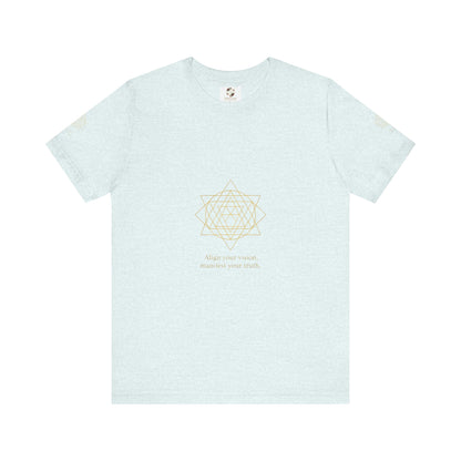 Spiritual Symbol Unisex Tee - Sacred Geometry Align with Your Inner Peace, Yoga Shirt, Meditation Top, Gift for Wellness Enthusiasts