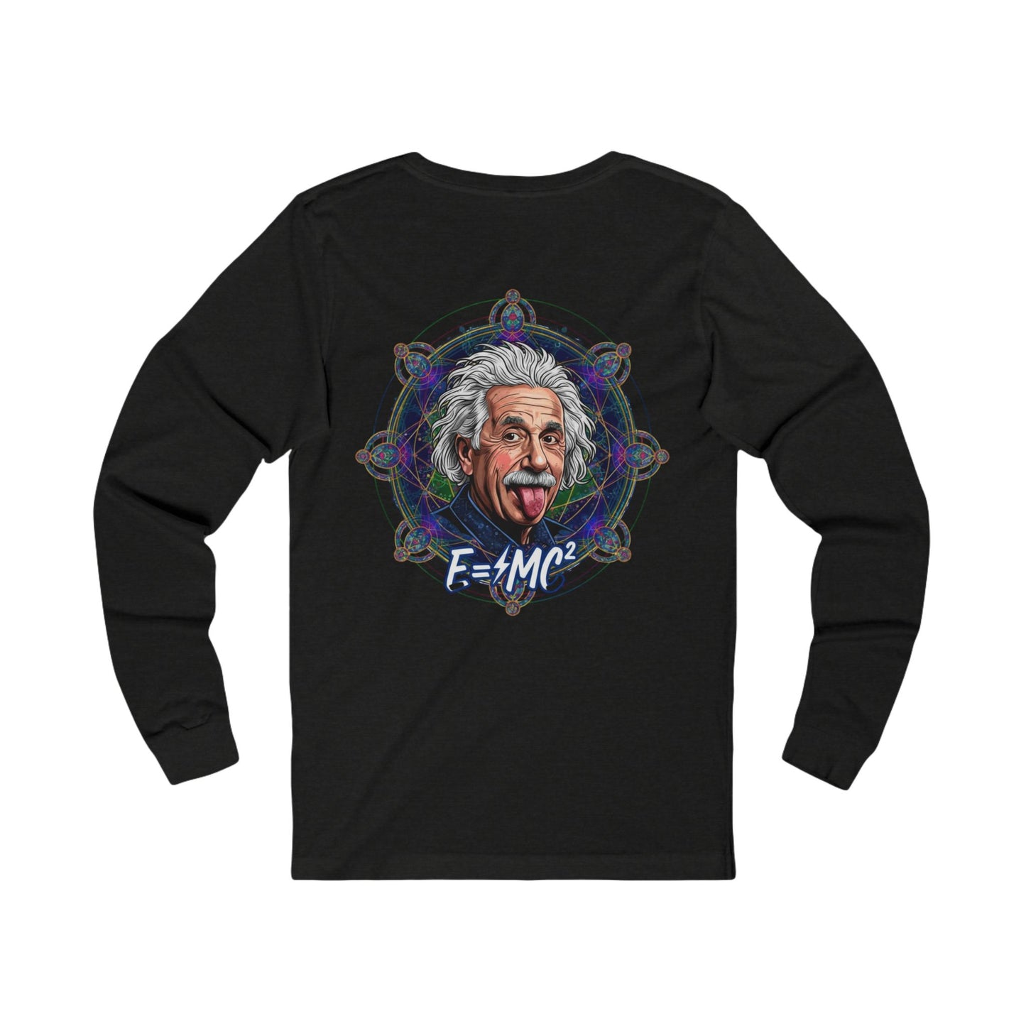 Mind Over Matter Einstein and the Flower of Life, Sacred Relativity: Geometry Tee, Einstein sketch Long Sleeve Tee,  Science physics shirt