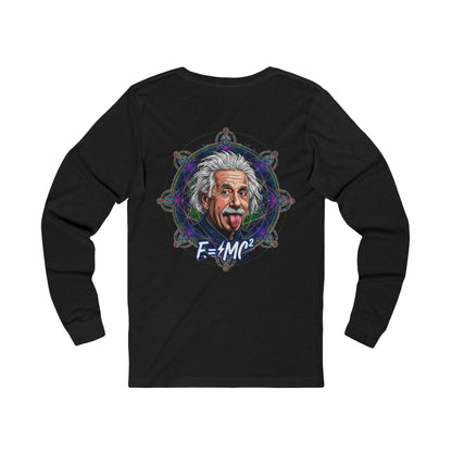 Mind Over Matter Einstein and the Flower of Life, Sacred Relativity: Geometry Tee, Einstein sketch Long Sleeve Tee,  Science physics shirt