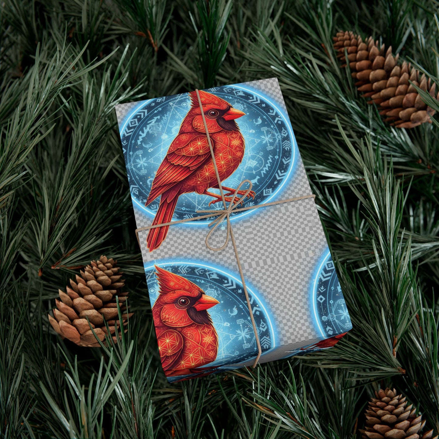 Festive Cardinal Gift Wrap Papers, Holiday Wrapping Paper, Christmas Gift Wrap, Nature-Themed Gift Wrapping, Eco-Friendly Gift Decorations