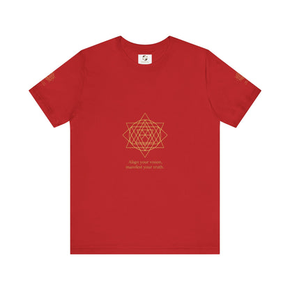 Spiritual Symbol Unisex Tee - Sacred Geometry Align with Your Inner Peace, Yoga Shirt, Meditation Top, Gift for Wellness Enthusiasts