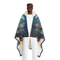 Celestial Totem Angel Hooded Sherpa Blanket | Sacred Geometry Flower of Life Wearable  | Intricate Native Art Fleece Cloak | Spiritual Gift