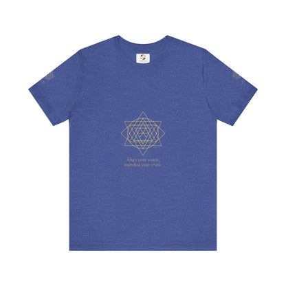 Spiritual Symbol Unisex Tee - Sacred Geometry Align with Your Inner Peace, Yoga Shirt, Meditation Top, Gift for Wellness Enthusiasts