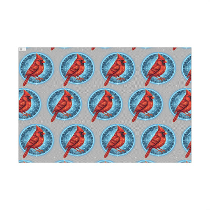 Festive Cardinal Gift Wrap Papers, Holiday Wrapping Paper, Christmas Gift Wrap, Nature-Themed Gift Wrapping, Eco-Friendly Gift Decorations