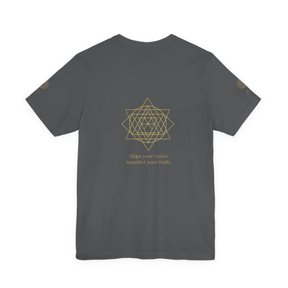 Spiritual Symbol Unisex Tee - Sacred Geometry Align with Your Inner Peace, Yoga Shirt, Meditation Top, Gift for Wellness Enthusiasts
