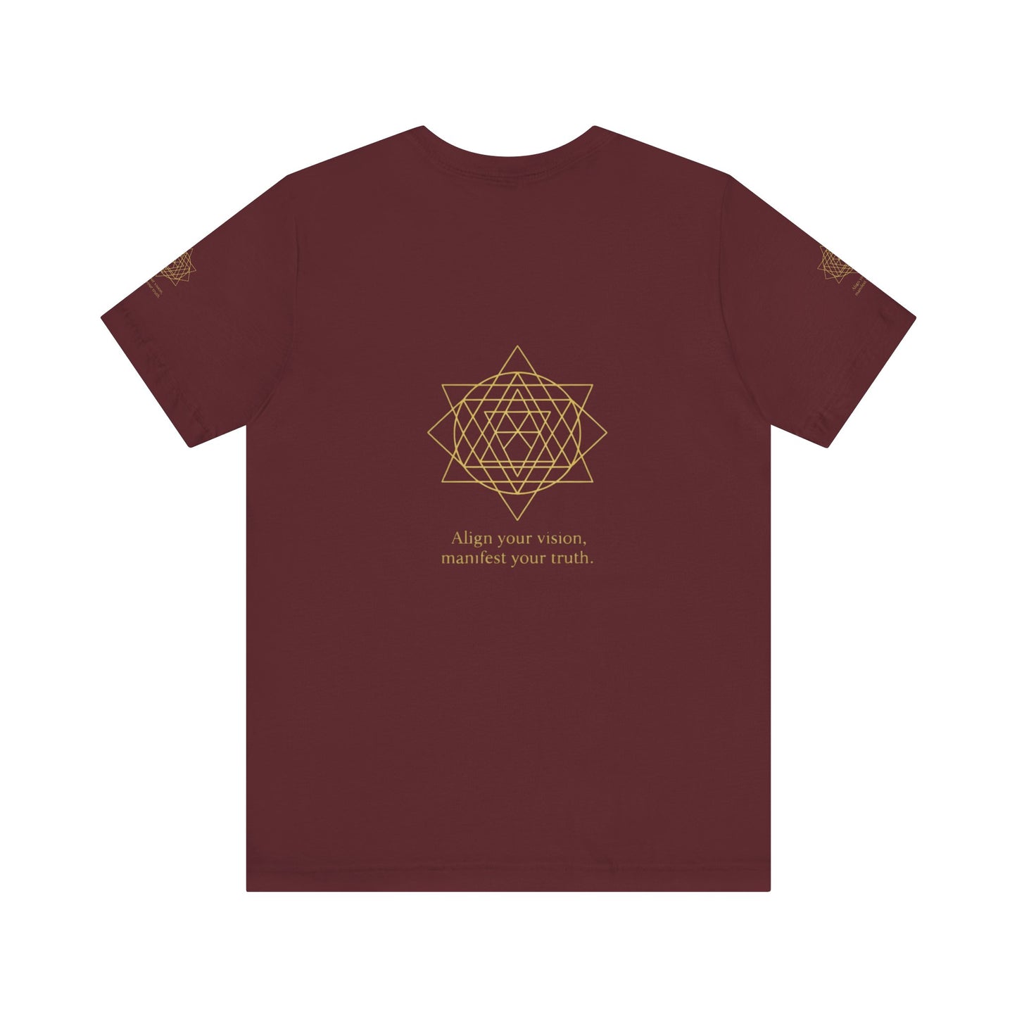Spiritual Symbol Unisex Tee - Sacred Geometry Align with Your Inner Peace, Yoga Shirt, Meditation Top, Gift for Wellness Enthusiasts