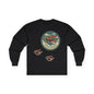 Amelia Earhart Portrait Long Sleeve Tee | Vintage Biplane Aviation Badge