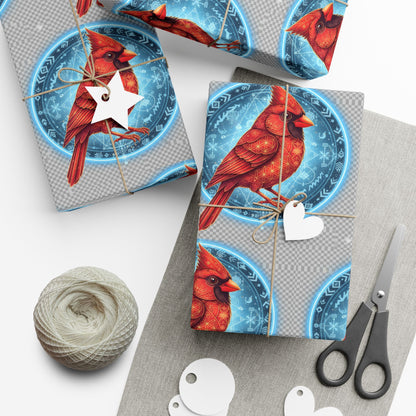 Festive Cardinal Gift Wrap Papers, Holiday Wrapping Paper, Christmas Gift Wrap, Nature-Themed Gift Wrapping, Eco-Friendly Gift Decorations