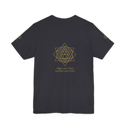 Spiritual Symbol Unisex Tee - Sacred Geometry Align with Your Inner Peace, Yoga Shirt, Meditation Top, Gift for Wellness Enthusiasts