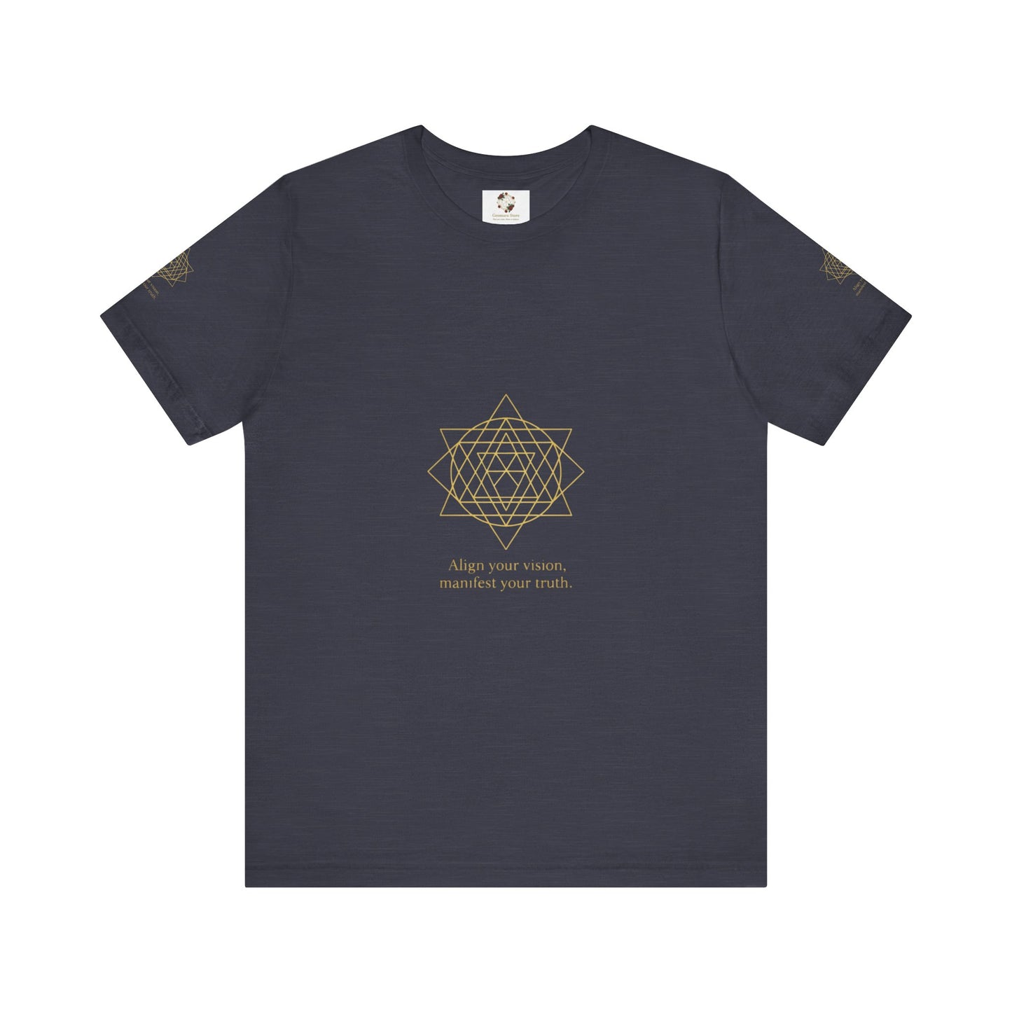 Spiritual Symbol Unisex Tee - Sacred Geometry Align with Your Inner Peace, Yoga Shirt, Meditation Top, Gift for Wellness Enthusiasts