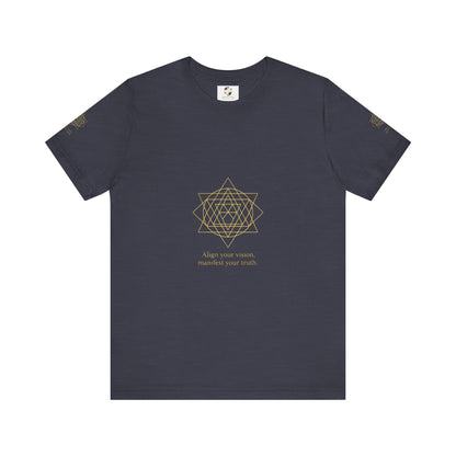 Spiritual Symbol Unisex Tee - Sacred Geometry Align with Your Inner Peace, Yoga Shirt, Meditation Top, Gift for Wellness Enthusiasts