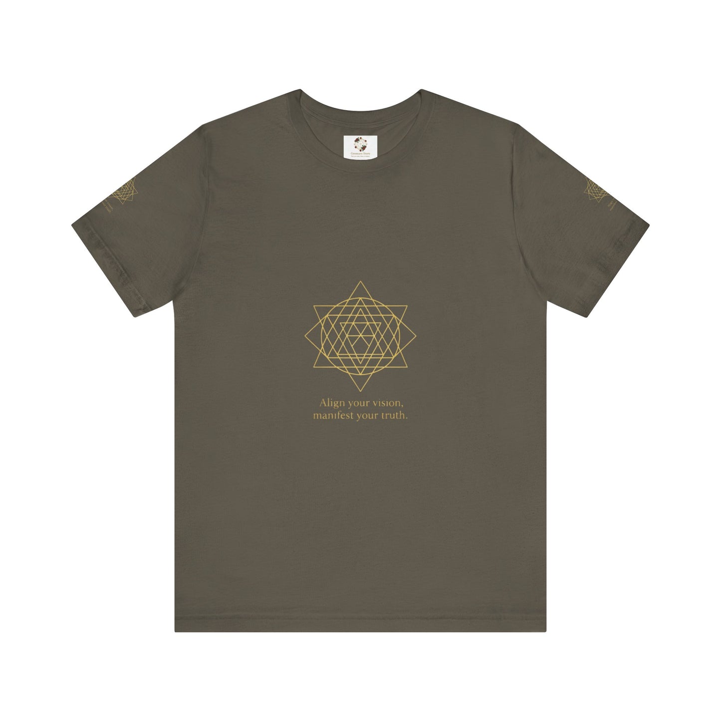 Spiritual Symbol Unisex Tee - Sacred Geometry Align with Your Inner Peace, Yoga Shirt, Meditation Top, Gift for Wellness Enthusiasts