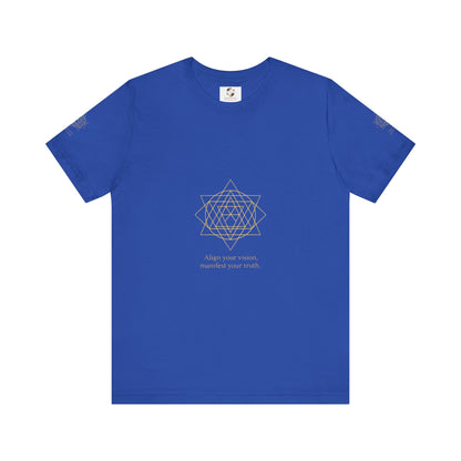 Spiritual Symbol Unisex Tee - Sacred Geometry Align with Your Inner Peace, Yoga Shirt, Meditation Top, Gift for Wellness Enthusiasts