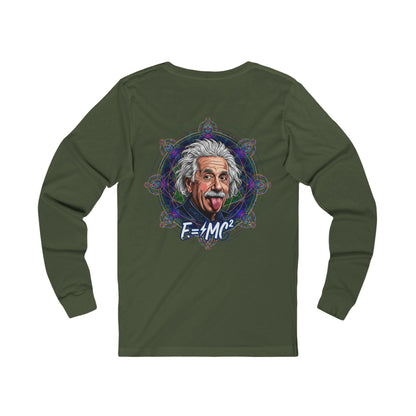 Mind Over Matter Einstein and the Flower of Life, Sacred Relativity: Geometry Tee, Einstein sketch Long Sleeve Tee,  Science physics shirt