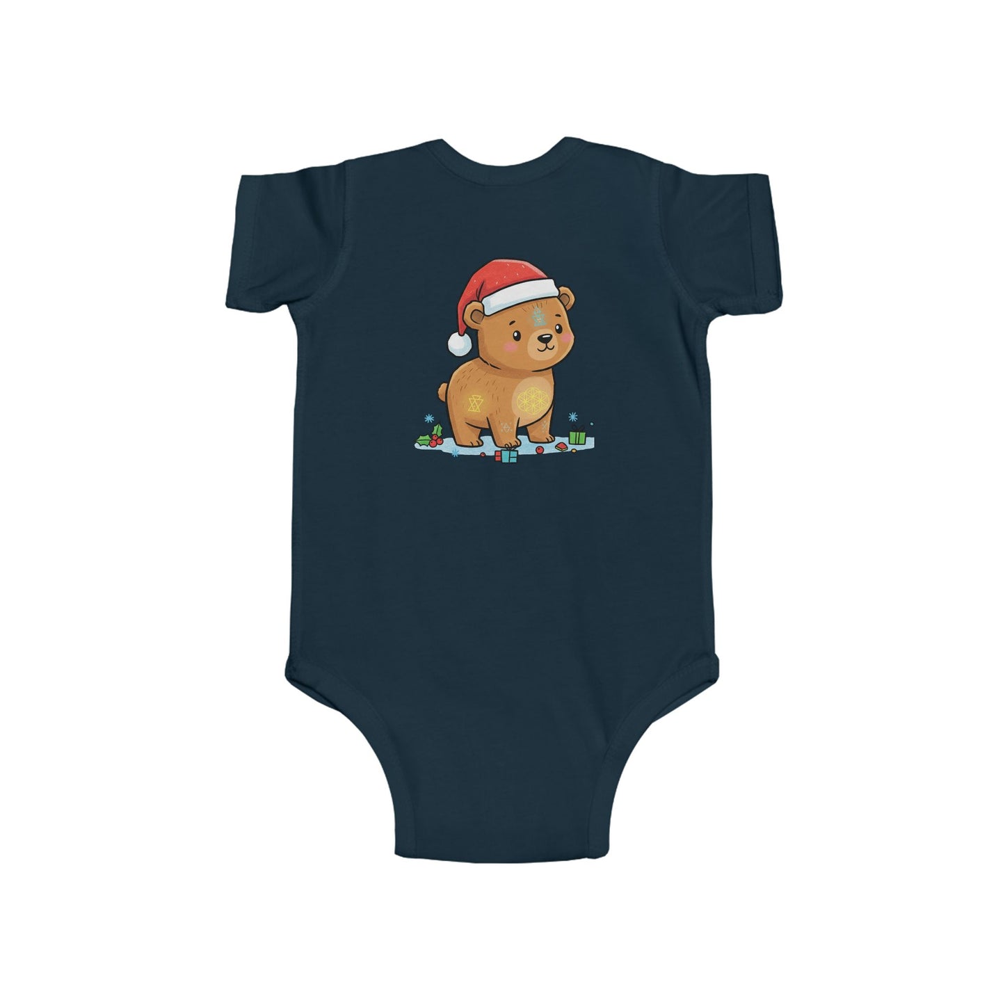 Adorable Christmas Bear Bodysuit, Cute Baby Outfit, Holiday Gift, Infant Christmas Apparel, Santa Bear Baby Onesie