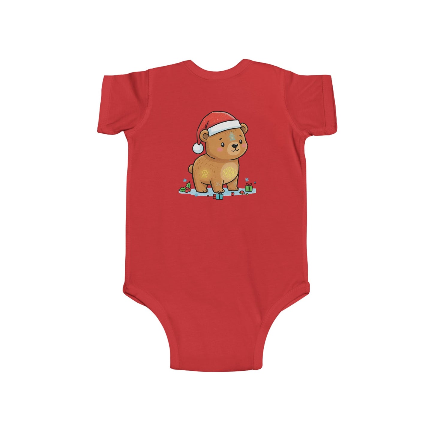 Adorable Christmas Bear Bodysuit, Cute Baby Outfit, Holiday Gift, Infant Christmas Apparel, Santa Bear Baby Onesie