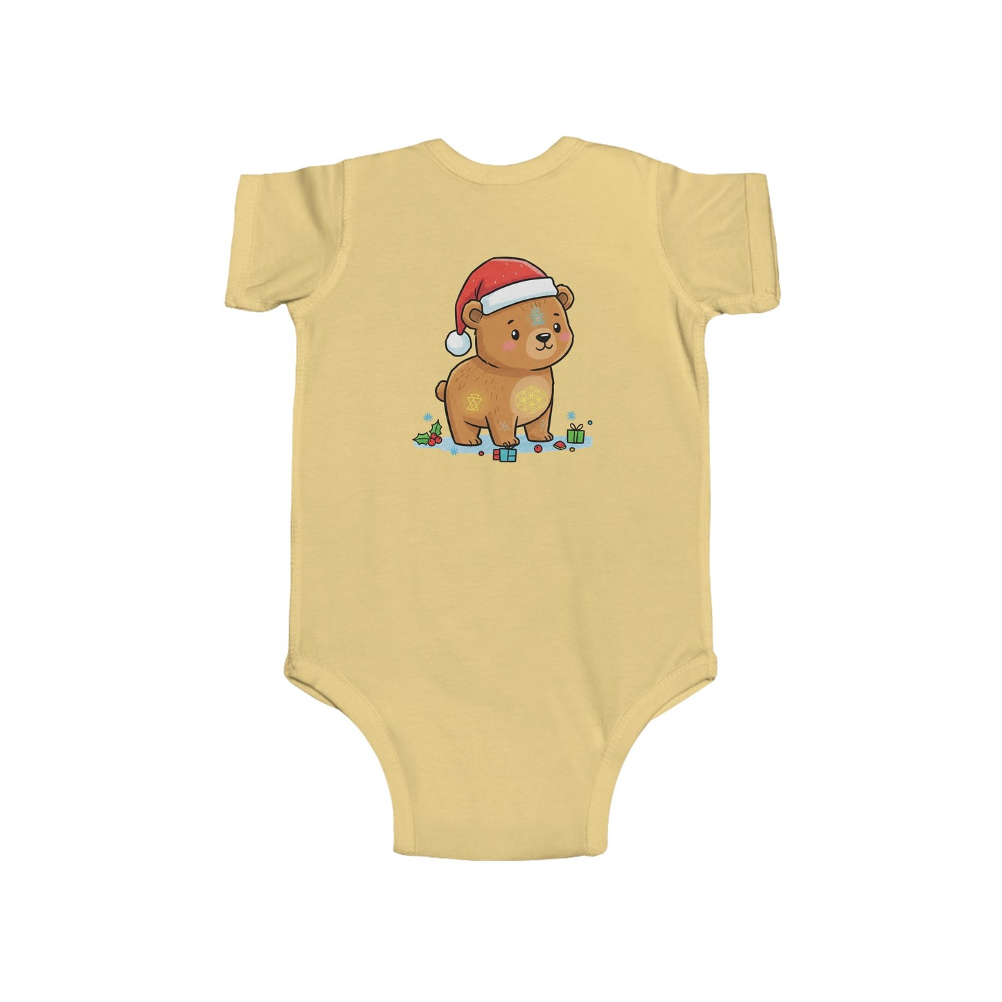 Adorable Christmas Bear Bodysuit, Cute Baby Outfit, Holiday Gift, Infant Christmas Apparel, Santa Bear Baby Onesie
