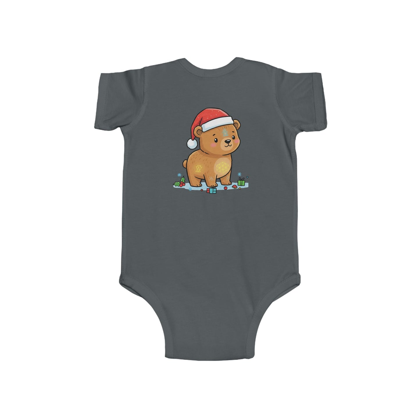 Adorable Christmas Bear Bodysuit, Cute Baby Outfit, Holiday Gift, Infant Christmas Apparel, Santa Bear Baby Onesie
