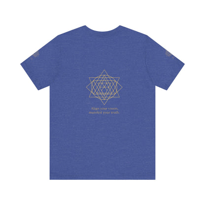 Spiritual Symbol Unisex Tee - Sacred Geometry Align with Your Inner Peace, Yoga Shirt, Meditation Top, Gift for Wellness Enthusiasts