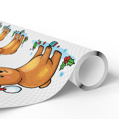 Whimsical Holiday Wrapping Papers for Gifts, Festive Gift Wrap, Cute Christmas Wrap, Reusable Gift Wrap, Custom Holiday Designs