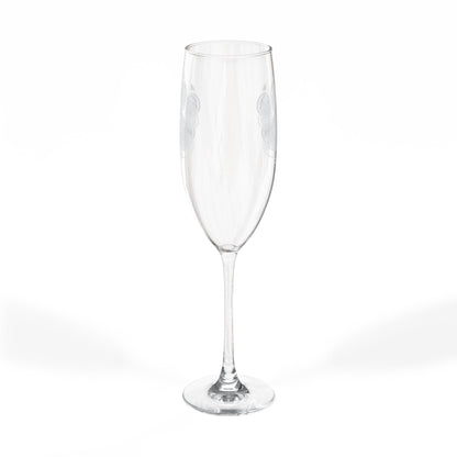 Paw Print Etched Champagne Glass | 8oz Engraved Flute, Conscious Living, Sacred Geometry, Native Art