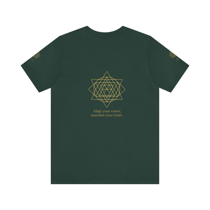 Spiritual Symbol Unisex Tee - Sacred Geometry Align with Your Inner Peace, Yoga Shirt, Meditation Top, Gift for Wellness Enthusiasts
