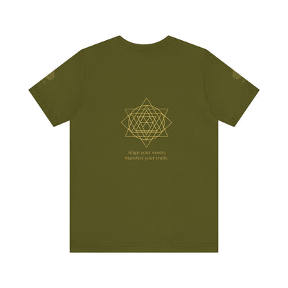 Spiritual Symbol Unisex Tee - Sacred Geometry Align with Your Inner Peace, Yoga Shirt, Meditation Top, Gift for Wellness Enthusiasts