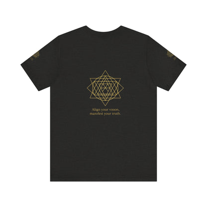 Spiritual Symbol Unisex Tee - Sacred Geometry Align with Your Inner Peace, Yoga Shirt, Meditation Top, Gift for Wellness Enthusiasts