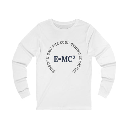 Mind Over Matter Einstein and the Flower of Life, Sacred Relativity: Geometry Tee, Einstein sketch Long Sleeve Tee,  Science physics shirt