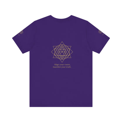 Spiritual Symbol Unisex Tee - Sacred Geometry Align with Your Inner Peace, Yoga Shirt, Meditation Top, Gift for Wellness Enthusiasts