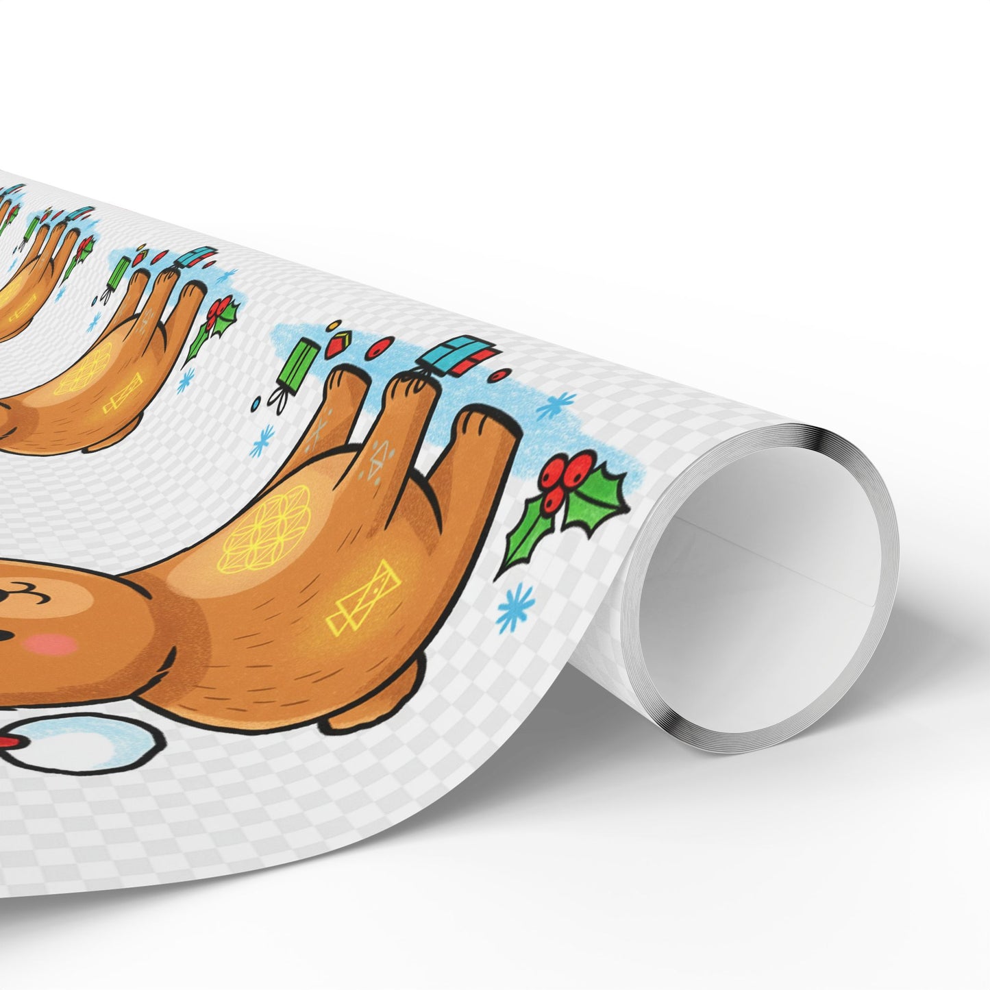 Whimsical Holiday Wrapping Papers for Gifts, Festive Gift Wrap, Cute Christmas Wrap, Reusable Gift Wrap, Custom Holiday Designs