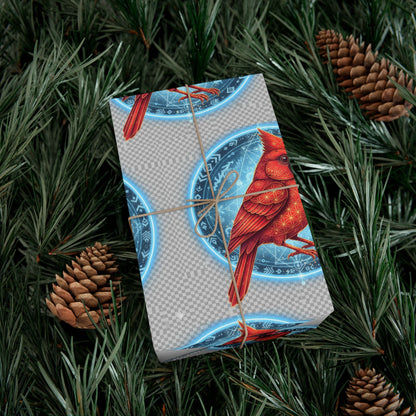 Festive Cardinal Gift Wrap Papers, Holiday Wrapping Paper, Christmas Gift Wrap, Nature-Themed Gift Wrapping, Eco-Friendly Gift Decorations